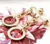 gold earrings made of stainless steel