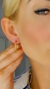 gold earrings made of stainless steel