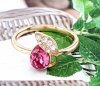 gold ring 17,00mm. gold-plated engagement xuping