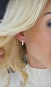 gold plated earrings with exclusive cubic zirconia