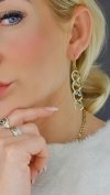 gold earrings made of stainless steel