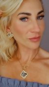 gold earrings made of stainless steel