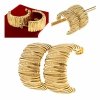 gold earrings made of stainless steel