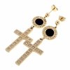 gold earrings made of stainless steel