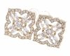 gold plated earrings with exclusive cubic zirconia