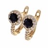 gold plated earrings with exclusive cubic zirconia