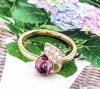 gold ring 17,00mm. gold-plated engagement xuping