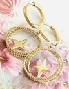 gold earrings made of stainless steel