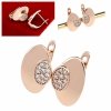 gold plated earrings with exclusive cubic zirconia