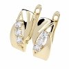 gold plated earrings with exclusive cubic zirconia