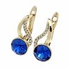 gold plated earrings with exclusive cubic zirconia