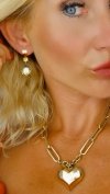 gold earrings made of stainless steel