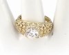 gold ring 18,60mm. gold-plated engagement xuping