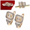 exclusive swarovski gold-plated earrings