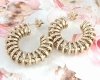 gold earrings made of stainless steel