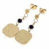 gold earrings made of stainless steel