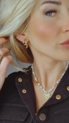 gold plated earrings with exclusive cubic zirconia
