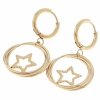 gold earrings made of stainless steel