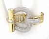 gold ring 17,00mm. gold-plated engagement xuping