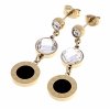 gold earrings made of stainless steel