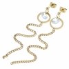 gold earrings made of stainless steel