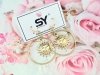 gold earrings made of stainless steel