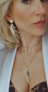 gold earrings made of stainless steel