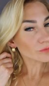 gold earrings made of stainless steel