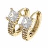 gold plated earrings with exclusive cubic zirconia