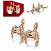 exclusive swarovski gold-plated earrings