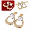 gold earrings made of stainless steel