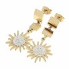 gold earrings made of stainless steel