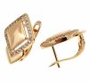gold plated earrings with exclusive cubic zirconia