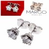 gold plated earrings with exclusive cubic zirconia
