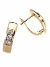 gold plated earrings with exclusive cubic zirconia