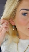 gold earrings made of stainless steel