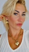 gold earrings made of stainless steel