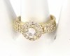 gold ring 17,00mm. gold-plated engagement xuping