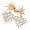 gold plated earrings with exclusive cubic zirconia