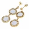 gold earrings made of stainless steel