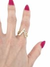 gold ring 17,00mm. gold-plated engagement xuping
