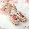 gold plated earrings with exclusive cubic zirconia