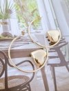 gold earrings made of stainless steel
