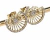 gold plated earrings with exclusive cubic zirconia