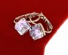 exclusive swarovski gold-plated earrings
