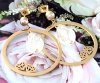 gold earrings made of stainless steel