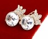 exclusive swarovski gold-plated earrings