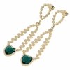 gold earrings made of stainless steel