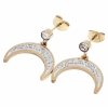 gold earrings made of stainless steel