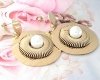 gold earrings made of stainless steel